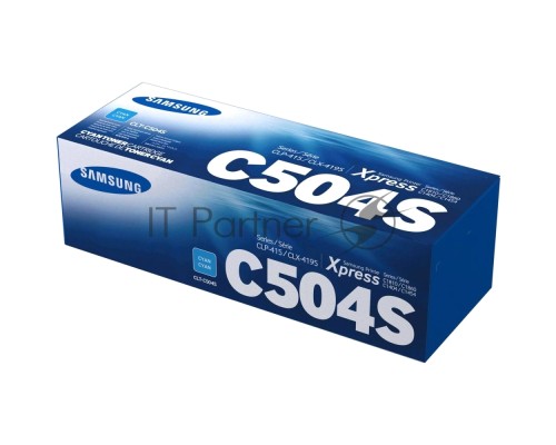 Картридж лазерный Samsung CLT-C504S/ SU027A голубой для Samsung CLP-415/CLX-4195 (1800стр.)