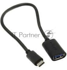 Кабель-адаптер USB 3.1 Type-Cm --> USB 3.0 Af , OTG 1,5A , 5,0Gbps , 0,2m VCOM <CU409>