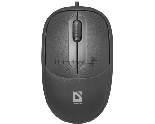 Мышь проводная Defender Datum MS-980 черный, 1000 dpi, USB, кнопки - 3