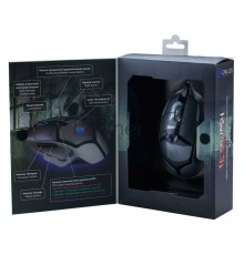 Мышь проводная Oklick 915G HELLWISH V2 черный/серебристый, 2400 dpi, USB, кнопки - 6