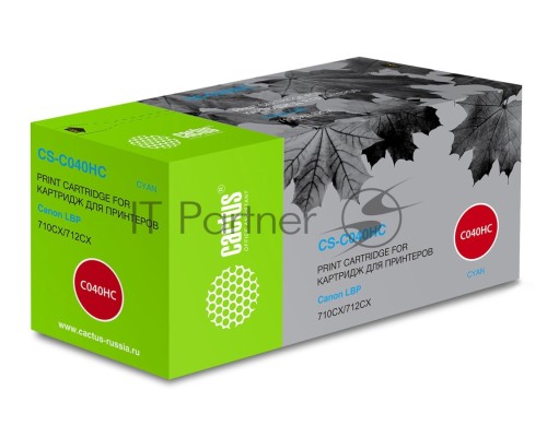 Картридж лазерный Cactus CS-C040HC голубой (10000 стр.) для Canon LBP 710CX I-SENSYS/712CX I-SENSYS