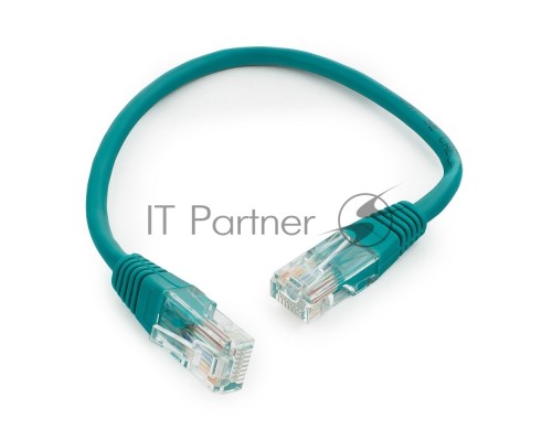 Патч-корд UTP Cablexpert кат.5e 0.25м, литой, многожильный (зелёный)