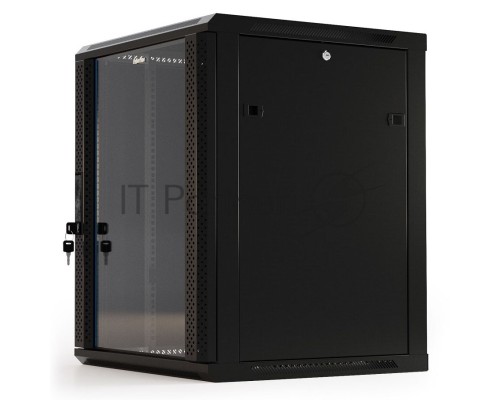 Шкаф настенный Hyperline TWB-1566-GP-RAL9004 19-дюймовый (19