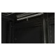 Шкаф настенный Hyperline TTB-4781-DD-RAL9004 19-дюймовый, 47U, 2277x 800х 1000 мм (ВхШхГ), передняя и задняя распашные перфорированные двери (75%), ручка с замком, крыша нового типа, цвет черный