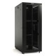 Шкаф настенный Hyperline TTB-4781-DD-RAL9004 19-дюймовый, 47U, 2277x 800х 1000 мм (ВхШхГ), передняя и задняя распашные перфорированные двери (75%), ручка с замком, крыша нового типа, цвет черный