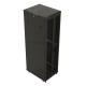 Шкаф настенный Hyperline TTB-4781-DD-RAL9004 19-дюймовый, 47U, 2277x 800х 1000 мм (ВхШхГ), передняя и задняя распашные перфорированные двери (75%), ручка с замком, крыша нового типа, цвет черный