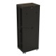 Шкаф настенный Hyperline TTB-4781-DD-RAL9004 19-дюймовый, 47U, 2277x 800х 1000 мм (ВхШхГ), передняя и задняя распашные перфорированные двери (75%), ручка с замком, крыша нового типа, цвет черный