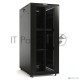 Шкаф настенный Hyperline TTB-4781-DD-RAL9004 19-дюймовый, 47U, 2277x 800х 1000 мм (ВхШхГ), передняя и задняя распашные перфорированные двери (75%), ручка с замком, крыша нового типа, цвет черный