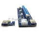 Переходник/удлинитель Espada USB Riser card PCI-E x1 Male to PCI-E x16 Female с питанием 6Pin, EpciEkit, в комплекте кабель usb 3.0