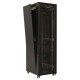 Шкаф напольный Hyperline TTB-4268-AS-RAL9004 19-дюймовый, 42U, 2055x 600х 800 мм (ВхШхГ), передняя стеклянная дверь со стальными перфорированными боковинами, задняя дверь сплошная, ручка с замком