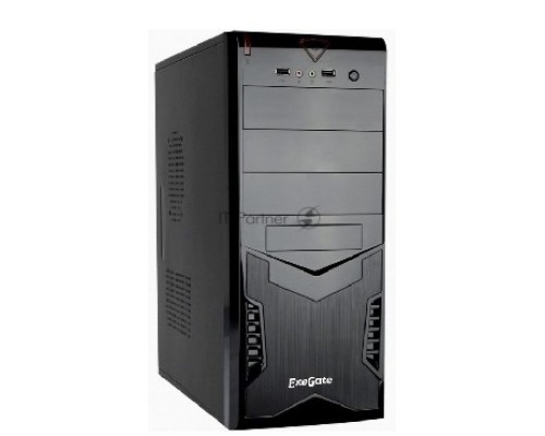 Компьютерный корпус Miditower Exegate CP-601 Black, ATX, <CP450W, 80mm>, 2*USB, Audio