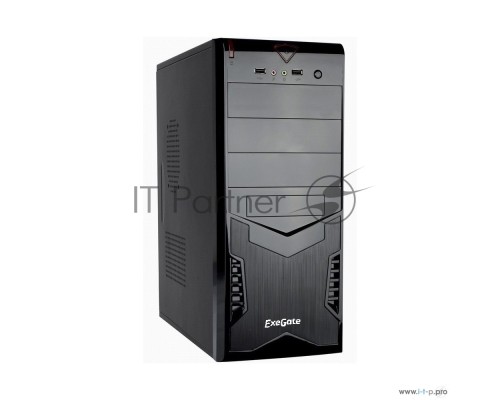 Компьютерный корпус Miditower Exegate CP-601 Black, ATX, <CP450W, 80mm>, 2*USB, Audio