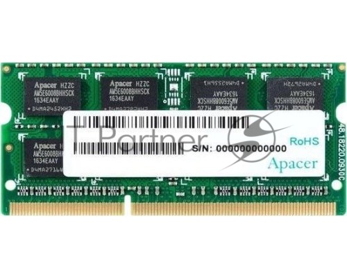 Оперативная память Apacer 8Gb DDR3 1600MHz (pc-12800) SO-DIMM 1,35V Retail AS08GFA60CATBGJ/DV.08G2K.KAM