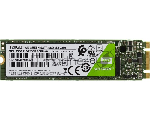Накопитель SSD Western Digital M.2 2280 120GB GREEN WDS120G2G0B WDC Накопитель SSD Western Digital M.2 2280 120GB GREEN WDS120G2G0B WDC