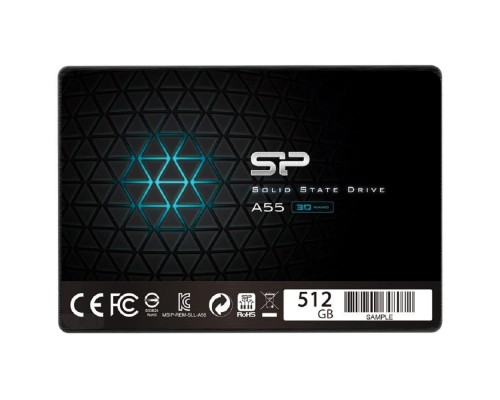 [накопитель] Silicon Power SSD 512Gb A55 SP512GBSS3A55S25 {SATA3.0, 7mm}