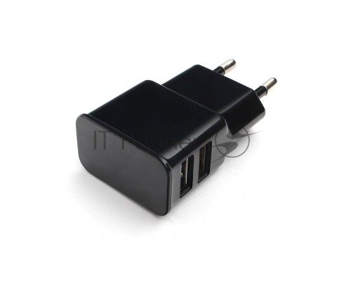 Адаптер питания Cablexpert MP3A-PC-12 100/220V - 5V USB 2 порта, 2.1A, черный Адаптер питания Cablexpert MP3A-PC-12 100/220V - 5V USB 2 порта, 2.1A, черный
