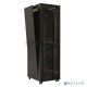 Шкаф напольный Hyperline TTB-2266-AS-RAL9004 19-дюймовый, 22U, 1166x 600х 600 мм (ВхШхГ), передняя стеклянная дверь со стальными перфорированными боковинами, задняя дверь сплошная, ручка с замком