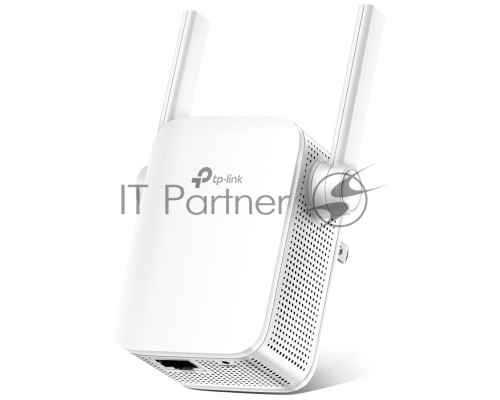 Усилитель TP-Link Wi-Fi AC750 Wi-Fi Range Extender, Wall Plugged,  433Mbps at 5GHz + 300Mbps at 2.4GHz, 802.11ac/a/b/g/n, 1 10/100M LAN, WPS button, 2 fixed antennas поставляется без кабеля RJ-45
