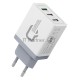 Сетевое зарядное устройство Qumo Quick Charge 3.0 3 USB (Charger 019), Quick charge 3.0, 3 USB, QC 3.0 + 2,1A, белый