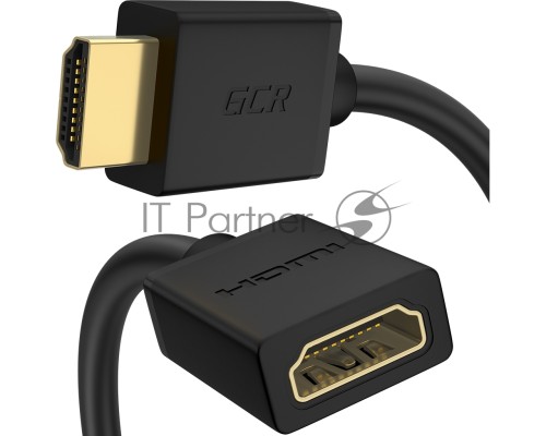 Удлинитель Greenconnect 3.0m v2.0 HDMI-HDMI черный, OD7.3mm, 28/28 AWG, позолоченные контакты, Ethernet 18.0 Гбит/с, 19M / 19F, (GCR-HMFR6-BB3S-3m), тройной экран Удлинитель Greenconnect 3.0m v2.0 HDMI-HDMI черный, OD7.3mm, 28/28 AWG, позолоченные контакты, Ethernet 18.0 Гбит/с, 19M / 19F, (GCR-HMFR6-BB3S-3m), тройной экран