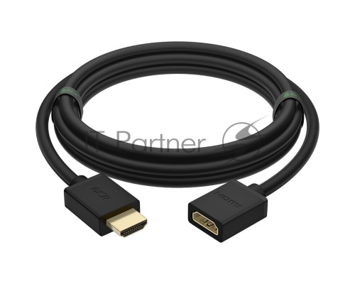 Удлинитель Greenconnect 3.0m v2.0 HDMI-HDMI черный, OD7.3mm, 28/28 AWG, позолоченные контакты, Ethernet 18.0 Гбит/с, 19M / 19F, (GCR-HMFR6-BB3S-3m), тройной экран Удлинитель Greenconnect 3.0m v2.0 HDMI-HDMI черный, OD7.3mm, 28/28 AWG, позолоченные контакты, Ethernet 18.0 Гбит/с, 19M / 19F, (GCR-HMFR6-BB3S-3m), тройной экран