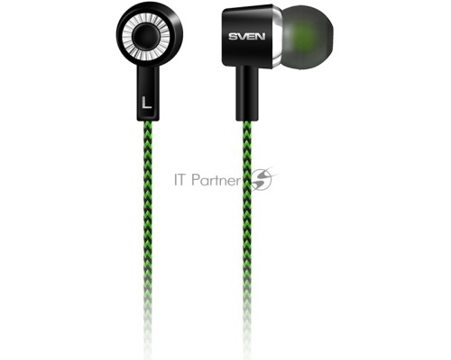 Наушники вкладыши SVEN E-107 Black-Green
