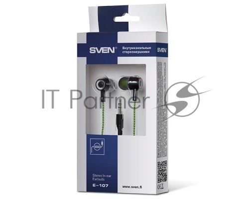 Наушники вкладыши SVEN E-107 Black-Green