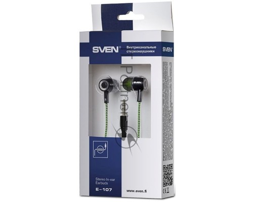 Наушники вкладыши SVEN E-107 Black-Green