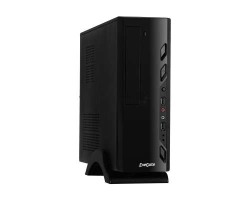 Компьютерный корпус MiniITX Exegate EX268697RUS MI-208 Black, miniITX/mATX, <без БП>, 2*USB, Audio