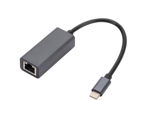 [переходники] Bion Переходник с кабелем USB C - RJ45, 1000мб/с, алюминиевый корпус, 15 см, черный [BXP-A-USBC-LAN-ALB]