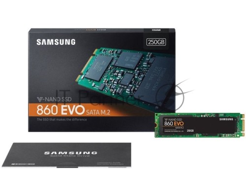 Накопитель SSD Samsung 860 EVO 250GB M.2  Samsung  (R550/W520Mb/s, V-NAND, SATA 6Gb/s, 2280) (MZ-N6E250BW)