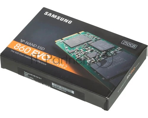 Накопитель SSD Samsung 860 EVO 250GB M.2  Samsung  (R550/W520Mb/s, V-NAND, SATA 6Gb/s, 2280) (MZ-N6E250BW)