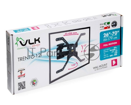 Кронштейн VLK TRENTO-12 BLACK для LED/LCD телевизоров 26