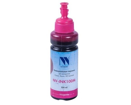 [Расходные материалы] Чернила NV Print-INK100 универсальные Magenta на водной основе для аппаратов Сanon, Epson, НР,Lexmark (100ml) Китай