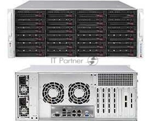 Платформа SuperMicro 6049P-E1CR24H noCPU(2)Scalable/TDP 70-205W/ no DIMM(16)/ 3108RAID HDD(24)LFF/ 2x10Gbe/ 5xFH/ 2x1200W