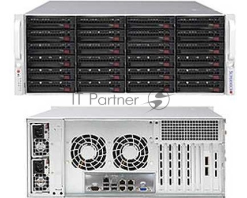 Платформа SuperMicro 6049P-E1CR24H noCPU(2)Scalable/TDP 70-205W/ no DIMM(16)/ 3108RAID HDD(24)LFF/ 2x10Gbe/ 5xFH/ 2x1200W