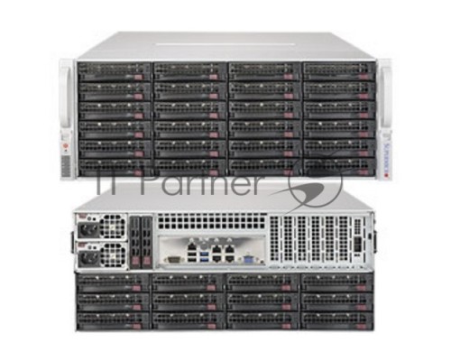 Платформа SuperMicro 6049P-E1CR36L noCPU(2)Scalable/TDP 70-205W/ no DIMM(16)/ 3008RAID HDD(36)LFF/ 2x10Gbe/ 5xFH/ 2x1200W