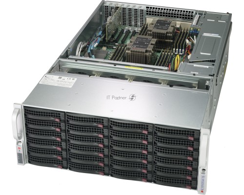 Платформа SuperMicro 6049P-E1CR36L noCPU(2)Scalable/TDP 70-205W/ no DIMM(16)/ 3008RAID HDD(36)LFF/ 2x10Gbe/ 5xFH/ 2x1200W