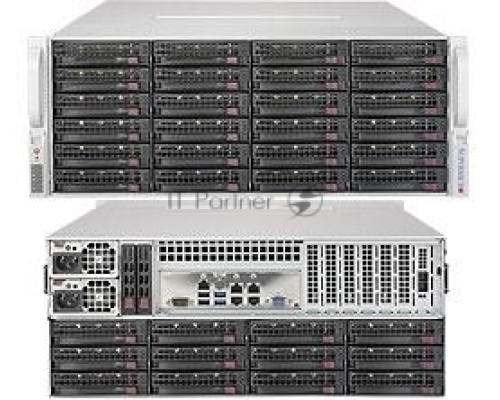 Платформа SuperMicro 6049P-E1CR36H noCPU(2)Scalable/TDP 70-205W/ no DIMM(16)/ 3108RAID HDD(36)LFF/ 2x10Gbe/ 5xFH/ 2x1200W