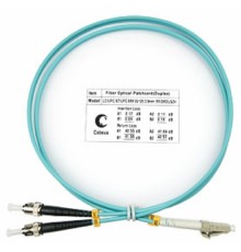 Cabeus FOP-50-LC-ST-1m ШНУР ОПТИЧЕСКИЙ DUPLEX LC-ST 50/125 MM OM3 1М LSZH