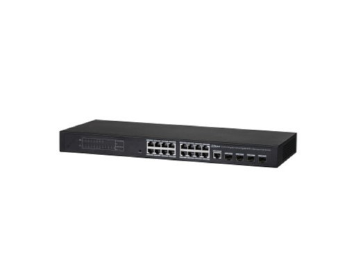 [Коммутаторы] DAHUA DH-PFS4420-16GT-240 20-портовый гигабитный управляемый коммутатор с PoE уровня L2, 16xRJ45 1Gb PoE, 4xSFP 1Gb, суммарно 240Вт, коммутация 40 Гбит/с, MAC-таблица 8К