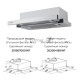 Вытяжка встраиваемая LEX HUBBLE 500 INOX  570м3/час LED лампы