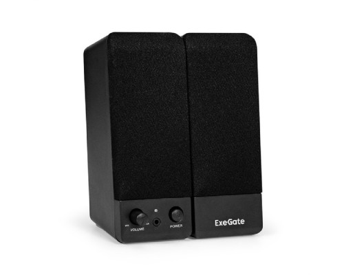 [Колонки EXEGATE] ExeGate Accord 235 (Активная, питание 220В, 2х3Вт, 30-18000Гц, цвет черный, дерево, разъем для наушников, Color Box) [EX294431RUS]