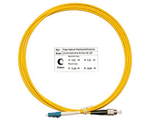 [Cabeus Патч-корды волоконно-оптические, пигтейлы] Cabeus FOP(s)-9-LC-FC-2m Шнур оптический simplex LC-FC 9/125 sm 2м LSZH