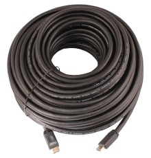 Кабель аудио-видео LAZSO WH-111 HDMI (m)/HDMI (m) 35м. позолоч.конт. черный (WH-111(35M))