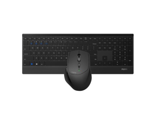 [Клавиатура] Клавиатура + мышь Rapoo 9500M клав:черный мышь:черный USB беспроводная Bluetooth/Радио slim [18892]