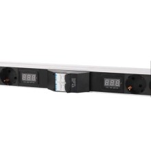 REM Верт. блок розеток Rem-32 с авт., и амп., 10 Schuko, 10 C13, 10 C19, 32А,алюм.,42-48U,колодка R-32-10S-10C13-10C19-A-Am-1820-K