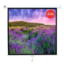 Экран 180x180см Wallscreen 1:1 настенно-потолочный рулонный белый  100'