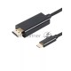 Кабель-адаптер VCOM CU423C-1.8M USB 3.1 Type-Cm --> HDMI A(m) 3840x2160@30Hz, 1.8m