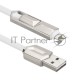 USB кабель ACD-DUAL Lightning / MicroUSB ~ USB-A 2в1, TPE, 1м, белый (ACD-U924-PMW)